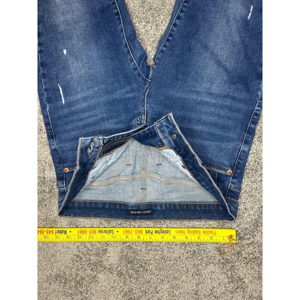 Lucky Brand Jeans Size 8/29 Distressed Soft Frayed Edges Mid Rise Skinny - Picture 8 of 10